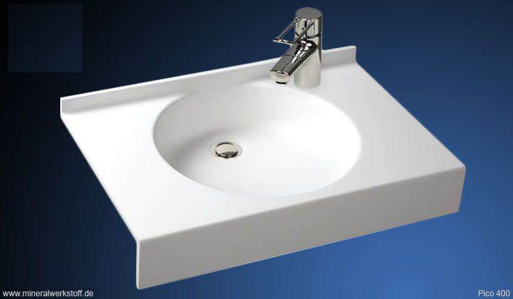 Fugenloser Waschtisch aus Varicor Modell Pico 400