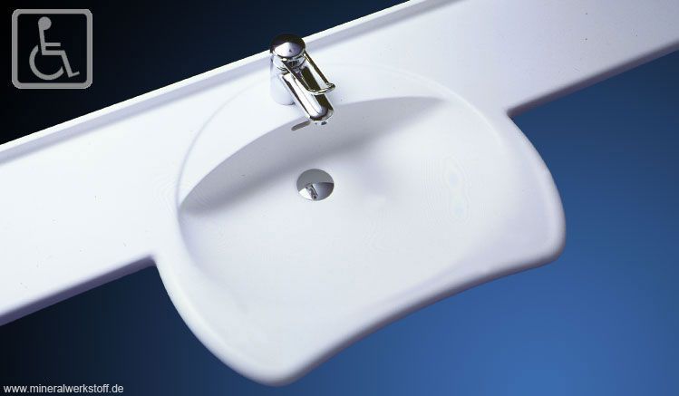 Waschtisch unterfahrbar mit Ablage